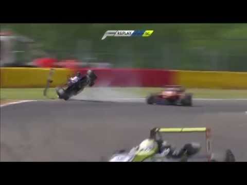 European Formula 3 2014.  Belgium. Lucas Auer and Felix Serralles Crash at Les Combes