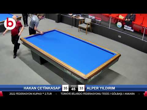 HAKAN ÇETİNKASAP & ALPER YILDIRIM Bilardo Maçı - 2022 FEDERASYON KUPASI-2.TUR