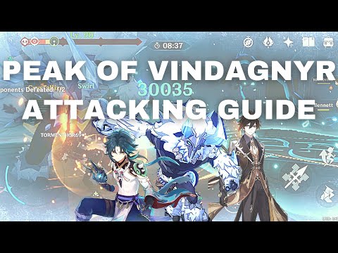 [Genshin Impact] LEVEL 90 Domain Peak of Vindagnyr  Attacking Guide for Hydro and Cryo Artifacts
