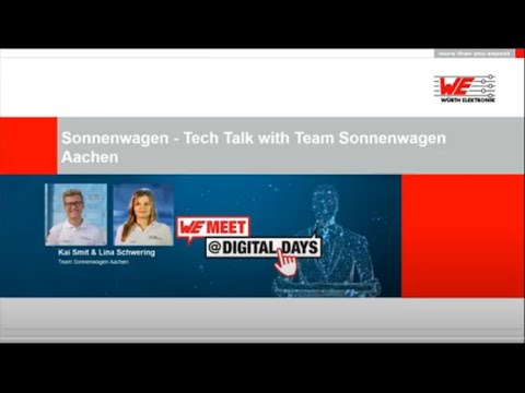 WE meet @ Digital Days 2021: Sonnenwagen - Tech Talk with Team Sonnenwagen Aachen