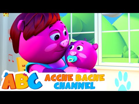 ABC Hindi | Hush Little Baby | बच्चों की लोरियां | Lullabies for babies | Acche Bache Channel