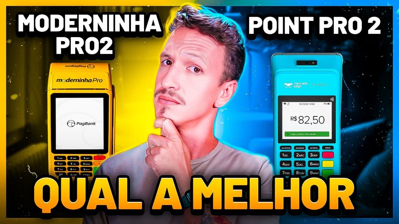 Qual a MELHOR MÁQUINA de Cartão em 2024? Moderninha PRO 2 ou Point PRO 2 - Comparativo COMPLETO