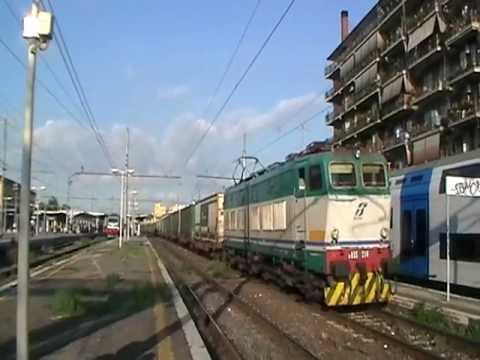 E655.214 in partenza col TC 57106 Pomezia - Rivalta Scrivia