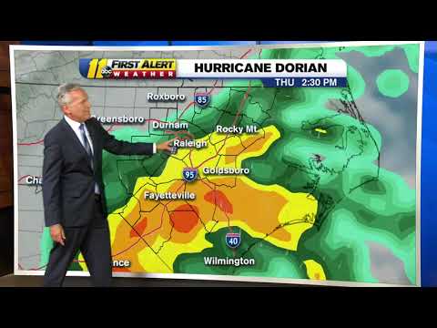 Hurricane Dorian NC Update: Path tracks up North Carolina coast, projected to hit Thursday
