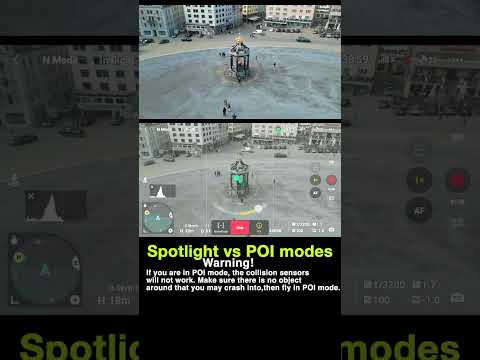 Spotlight Vs Poi Modes #shorts #drone #tutorial #spotlight