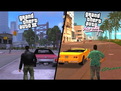 GTA 3 vs  GTA VICE CITY -SIDE BY SIDE GRAPHICS AND GAMEPLAY COMPARISON 2019