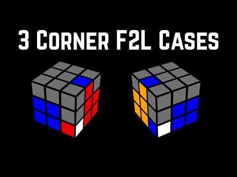 3 Intermediate F2L Cases (Corner In Slot)
