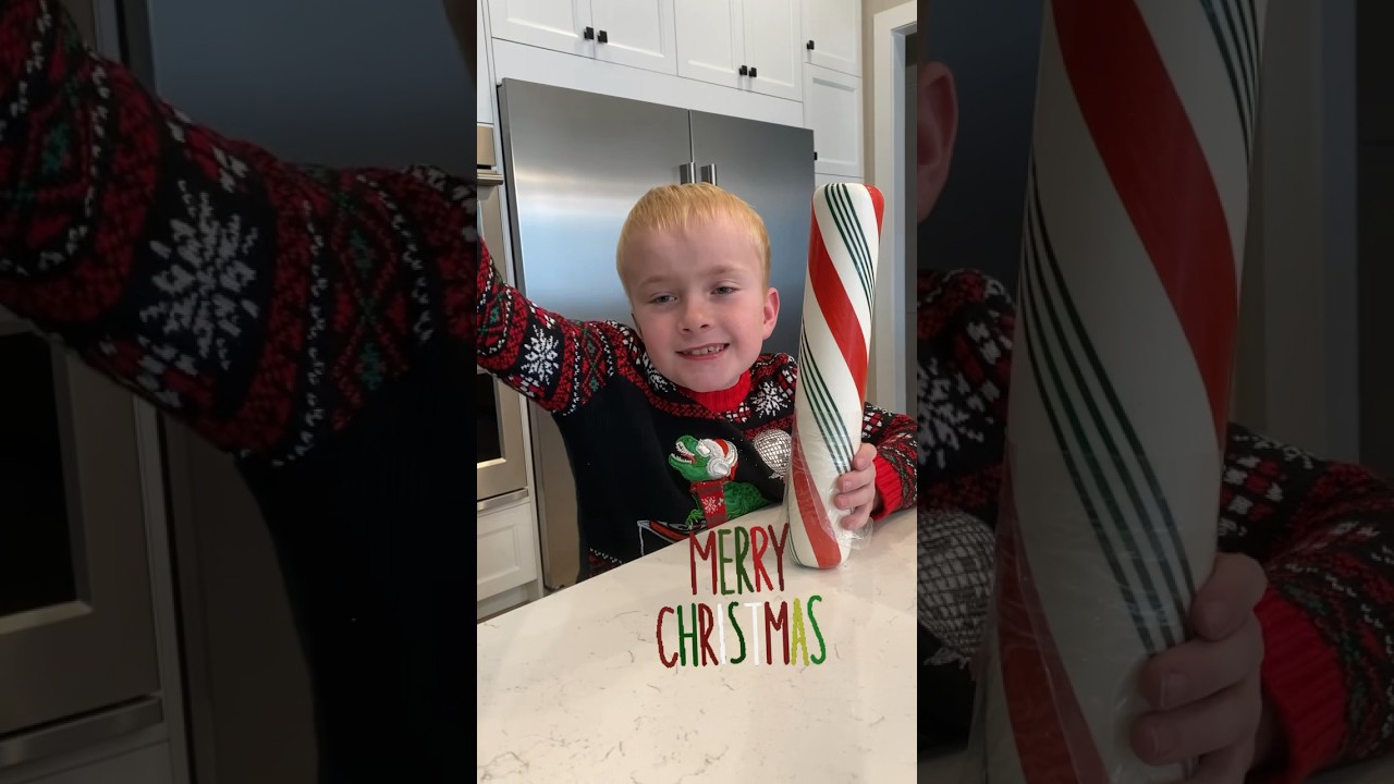 Giant Peppermint Stick 2lbs Cole check out this giant yummy treat!! Merry Christmas! #whiteelephant