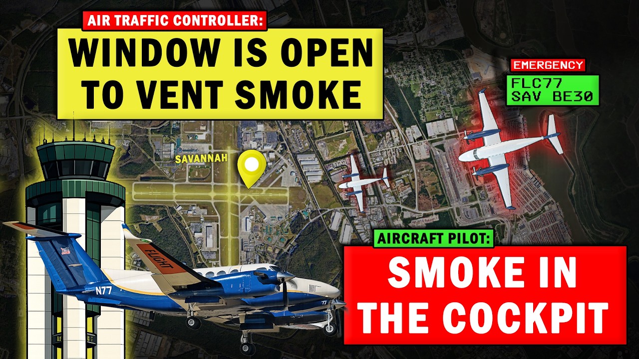 FAA Flight Check Plane SMOKE IN COCKPIT Emergency Landing at Savannah