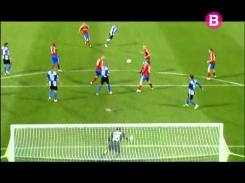 Gol Farinós Hércules - Zaragoza. Gran tiro desde larga distancia.