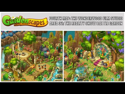 Gardenscapes: New Acres Gameplay Part 30 - Restoring Area 32: The Reality Show Battle Garden