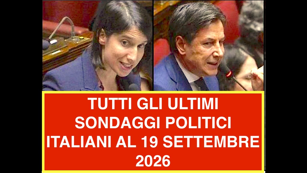 TUTTI GLI ULTIMI SONDAGGI POLITICI ITALIANI AL 19 SETTEMBRE 2026