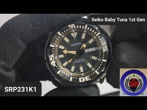最終値下げSEIKO 廃盤モデル ベビーツナ 4R36-00V0 Seiko Baby Tuna Black Gold SRP231k1 4R36-00V0 Discontinued 1st Gen