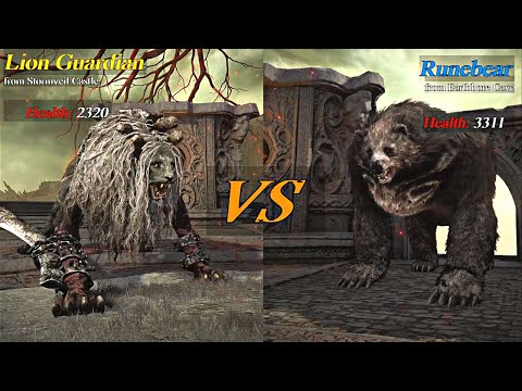 Runebear [BOSS] vs Lion Guardian [From Stormveil] | Elden Ring NPC Battle #7