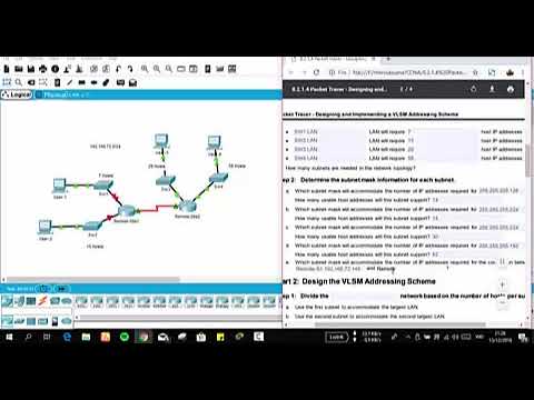 8.2.1.4 Packet Tracer - Designing and Implementing a VLSM Addressing Scheme
