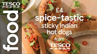 Sticky Indian hot dogs