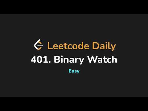 Leetcode 401 Binary Watch Leetcode Leetcodepython Python Leetcodethehardway Programming