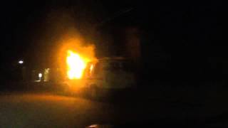 Kids set car on fire ELOY AZ Los gatos