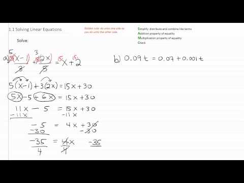 Solving Linear Equations p2