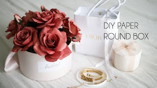 DIY Roses in a Round Box (Paper Crafts, Valentine's Day, Silhouette Cameo, Gift)