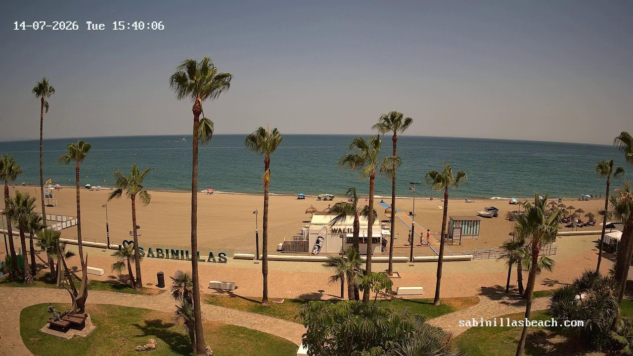 Live webcam view of Sabinillas Beach Promenade