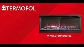 Elektrický krb LED Termofol TF-EF-1S-1050 černý 1500 W Rozměr: 105 x 46 x 17,9 cm určený k vestavbě