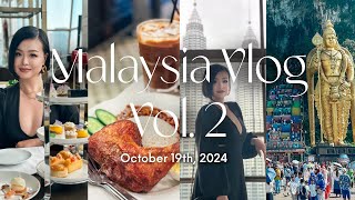 Malaysia Vlog Vol.2 | 地元民に愛されるローカル朝ごはん | バトゥ洞窟 | グランドハイアット38階でアフタヌーンティー | 2024年10月【マレーシアVlog】