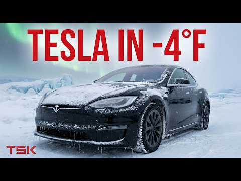 Tesla Model S In Snow: Tesla Arctic Challenge | Extreme Cold Weather