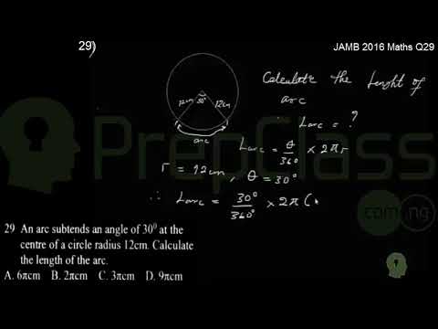 Mensuration - JAMB 2016 MATHS Question 29