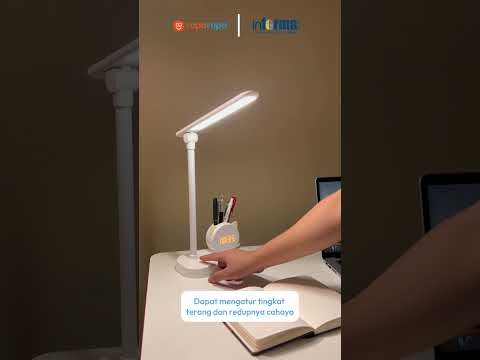 Gambar Informa Lampu Meja LED Dengan Jam Digital - Putih