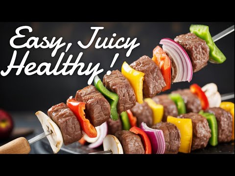 Juicy BBQ Beef Kebabs - Easy Indoor Grilled Barbecue Recipe!