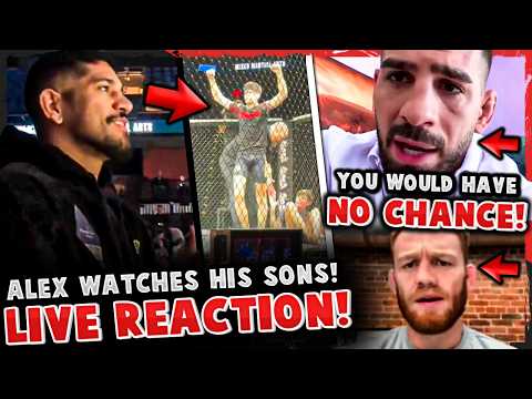 Alex Pereira LIVE REACTION to HIS SON COMPETING! Ilia Topuria & Jack Della Maddalena! Paddy Pimblett