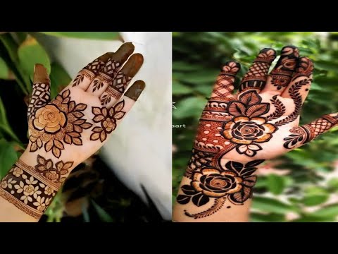 beautiful flowers mehendi designs//mehendi designs