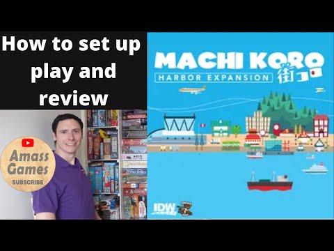 How to set up, play and review Machi Koro harbour expansion by * AmassGames *