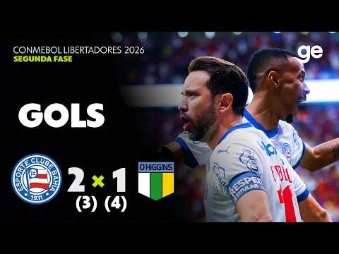 BAHIA 2 (3) x (4) 1 | GOLS E PÊNALTIS | SEGUNDA FASE | CONMEBOL LIBERTADORES 2026 | ge.globo