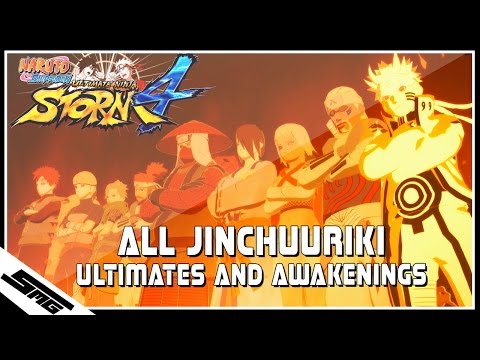 Naruto Ultimate Ninja Storm 4 - All Jinchuuriki Ultimate Jutsus & Awakenings