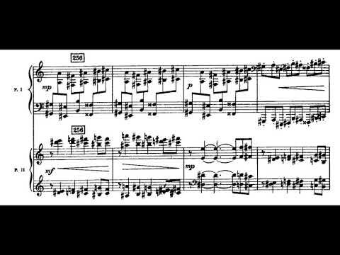 Bela Bartok - Sonata for Two Pianos and Percussion, Sz. 110, BB 115 (1937) [Score-Video]