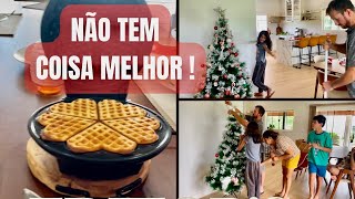 CAFÉ DA MANHÃ COM WAFFLES NA MESA/ NOSSA ÁRVORE DE NATAL/ ROTINA EM FAMÍLIA NUBIA VIANA
