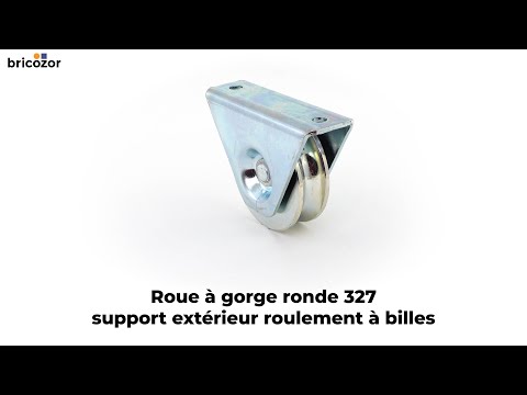 Roue à gorge ronde 327 - support extérieur - roulement à billes COMUNELLO