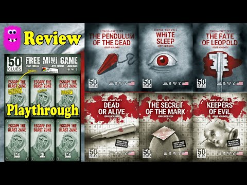 50 Clues review with a playthrough of a little intro game Escape the blast zone
