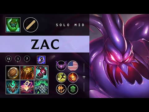 Zac Mid vs Azir - NA Master Patch 26.02