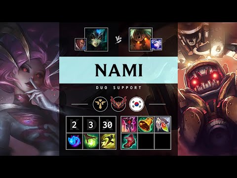 Nami Support vs Nautilus - KR Grandmaster Patch 25.09