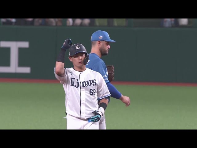 【1回裏】4番で躍動!! ライオンズ・岸潤一郎 先制タイムリー2ベースヒット!! 2024年6月25日 埼玉西武ライオンズ 対 北海道日本ハムファイターズ