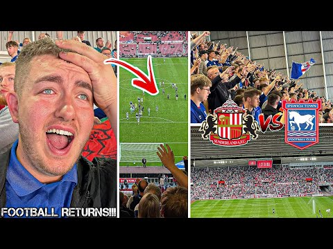 SUNDERLAND VS IPSWICH TOWN | 1-2 | FLARES IN THE AWAY END AS HIRST SCORES & INCREDIBLE ATMOSPHERE!!!