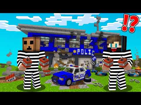 ماين كرافت لايف ستيل الحرامية #17 : خربنا مقدر الشرطة و دمرناه بالكامل !!؟ 😱🔥