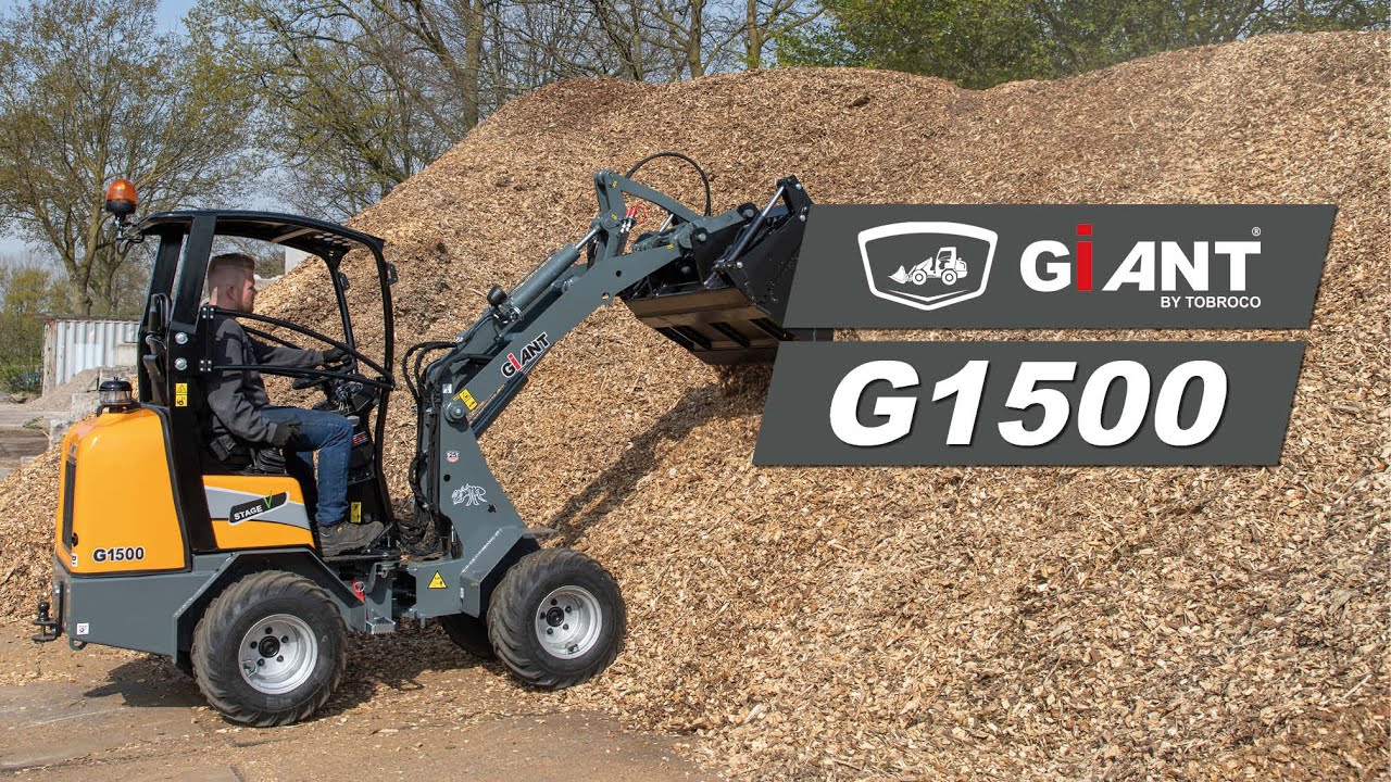 Mini önjáró rakodógép bukókerettel, kompakt rakodó (max. 1100 kg) / Giant G1500 (demo)