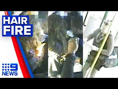 Woman sets schoolgirl’s hair on fire in random attack | 9 News Australia