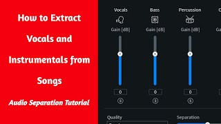 How to Extract Vocals and Instrumentals from Songs | Audio Separation Tutorial