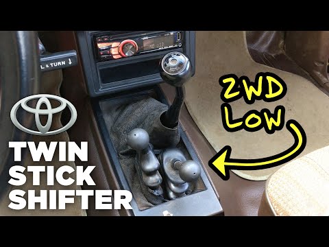 What is a twin stick shifter and how does it work on a Toyota 4wd transfer case