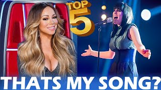 TOP 5 MARIAH CAREY COVERS ON THE VOICE | BEST AUDITIONS